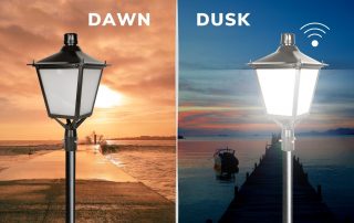 LED Post Top Light with photocell for dusk dawn