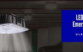 Lightide DLC premium & UL924 emergency LED garage canopy lights Battery Backup