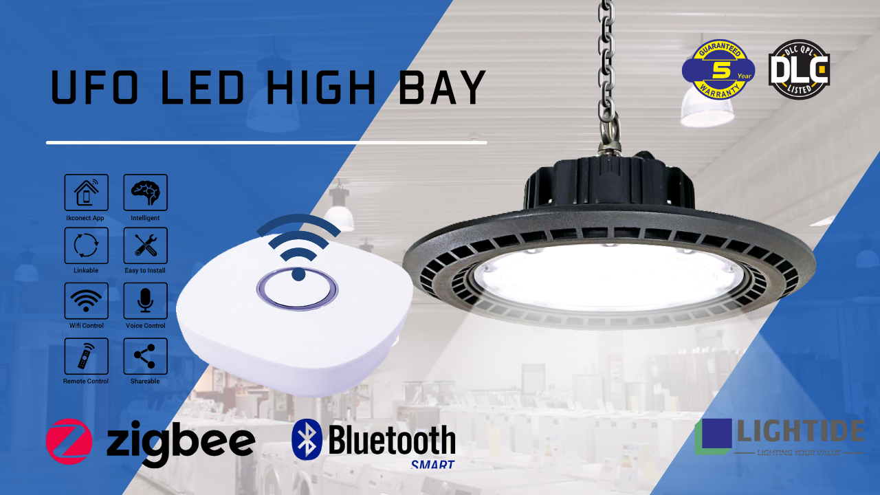 Lightide DLC Premium Zigbee & Bluetooth UFO led high bay lights